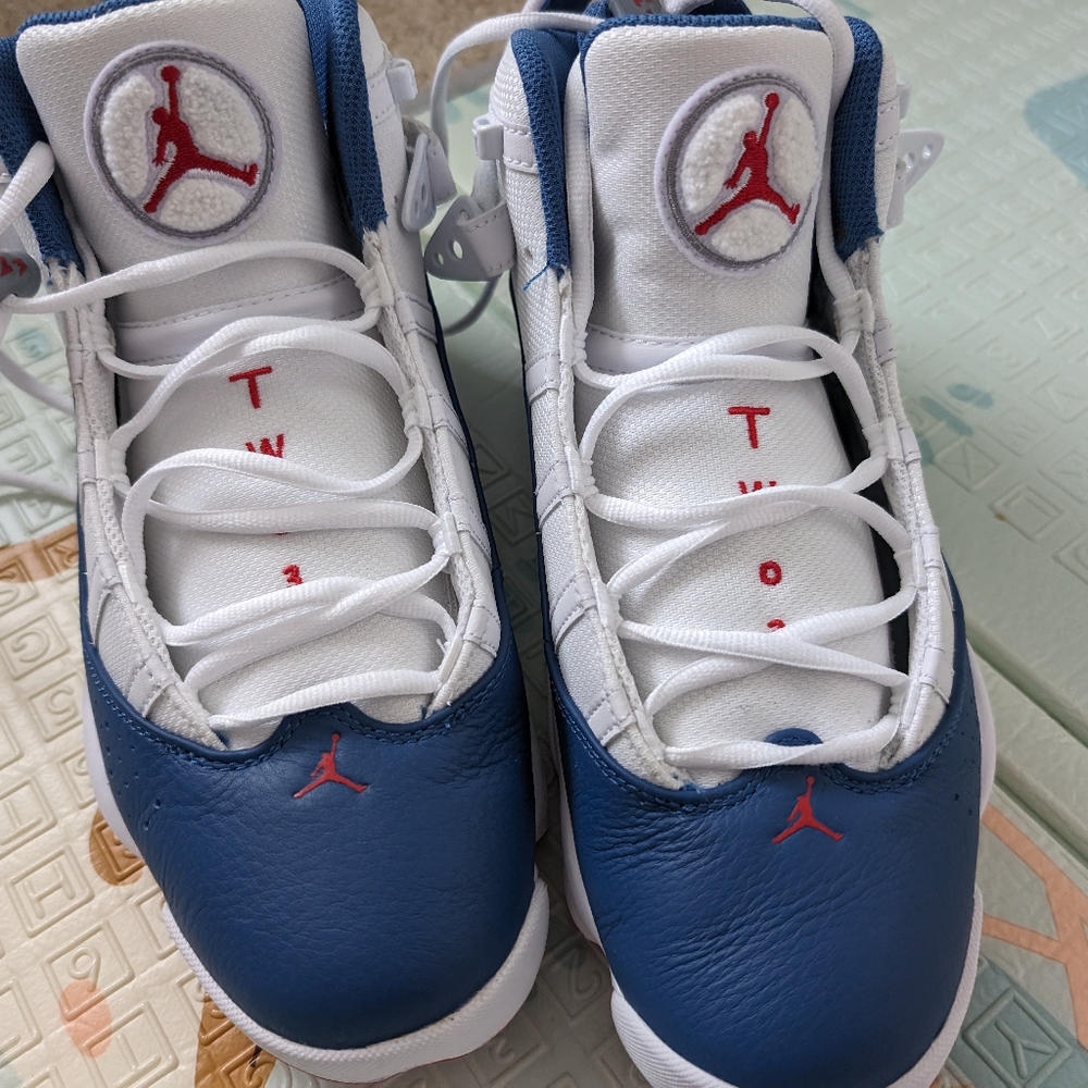 Air Jordan 6 rings white blue red